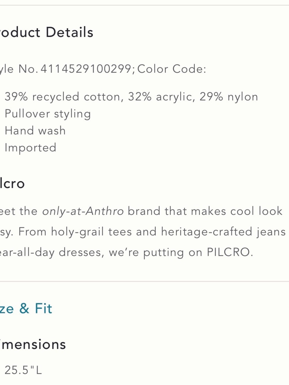 Pilcro for Anthropologie Cream Distress Stitch Longline Side Slit Sweater sz L - Picture 6 of 15